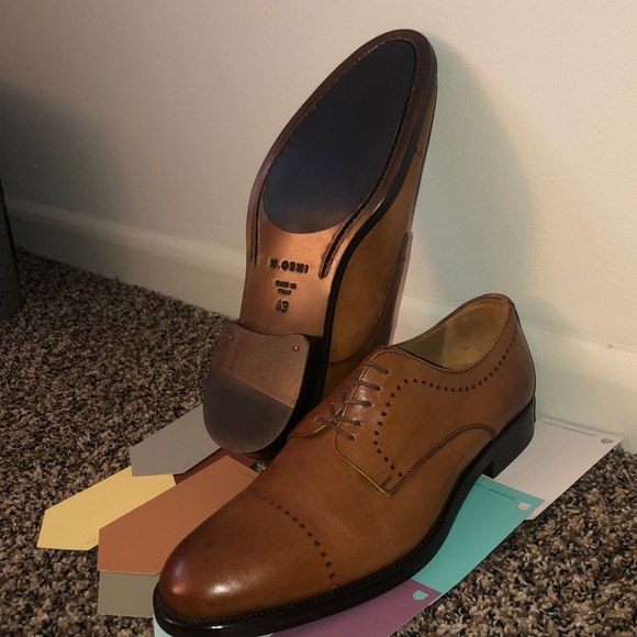 M. Gemi Italian Leather Oxfords, Men\'s Size 43